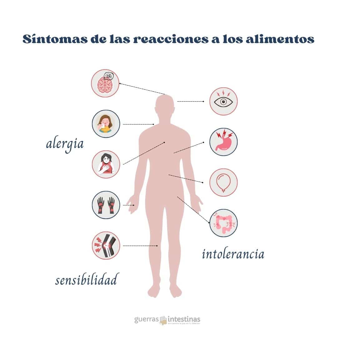 síntomas intolerancia alimentaria síntomas de las reacciones alimentarias