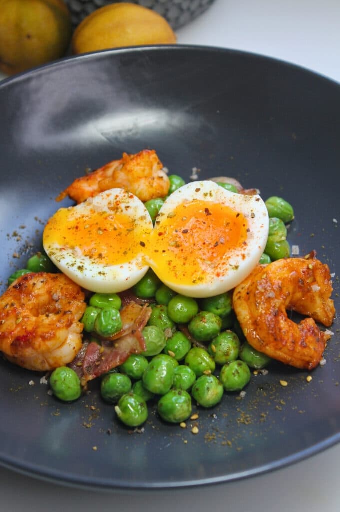 receta menu sibo guisantes con gambón